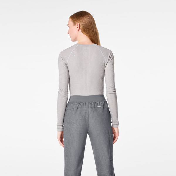 Women's Silver Frost Salta Shimmer Seamless - Long-Sleeve Underscrub