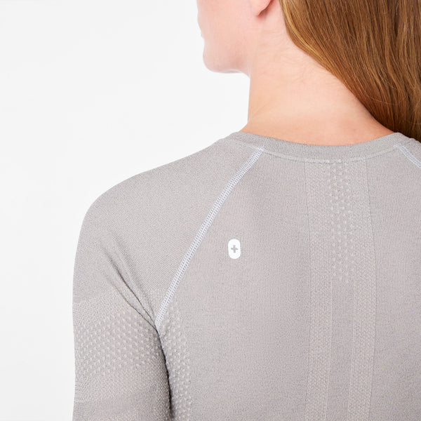 Women's Silver Frost Salta Shimmer Seamless - Long-Sleeve Underscrub