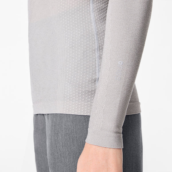 Women's Silver Frost Salta Shimmer Seamless - Long-Sleeve Underscrub