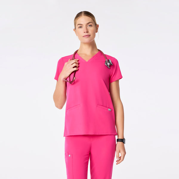 Women's Shocking Pink Casma  Scrub Top™