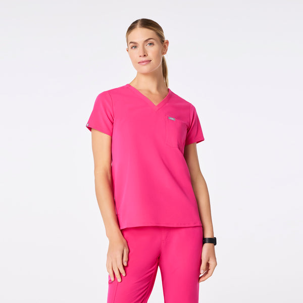 Women's Shocking Pink Catarina Petite  Scrub Top™