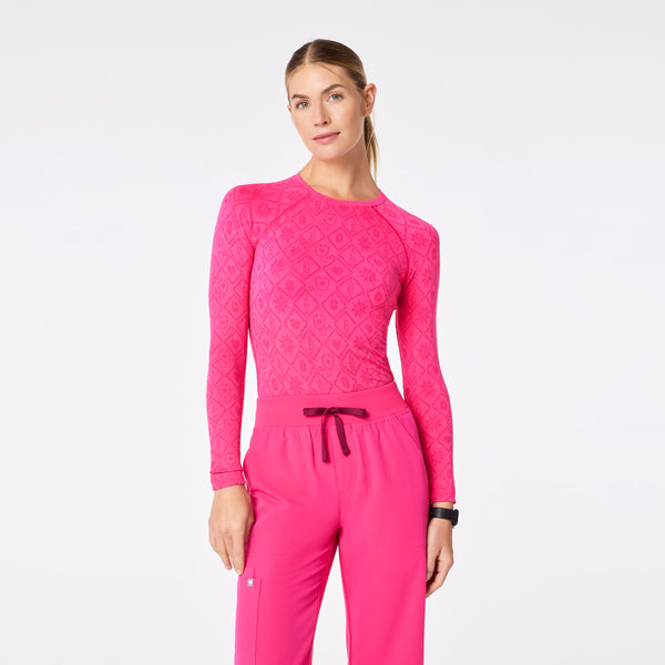 Women's Shocking Pink Salta Seamless - Long-Sleeve Underscrub