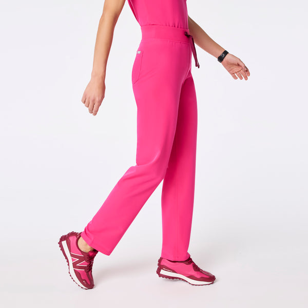 Women's Shocking Pink Livingston High-Rise- Tall Straight-Leg Scrub Pant™