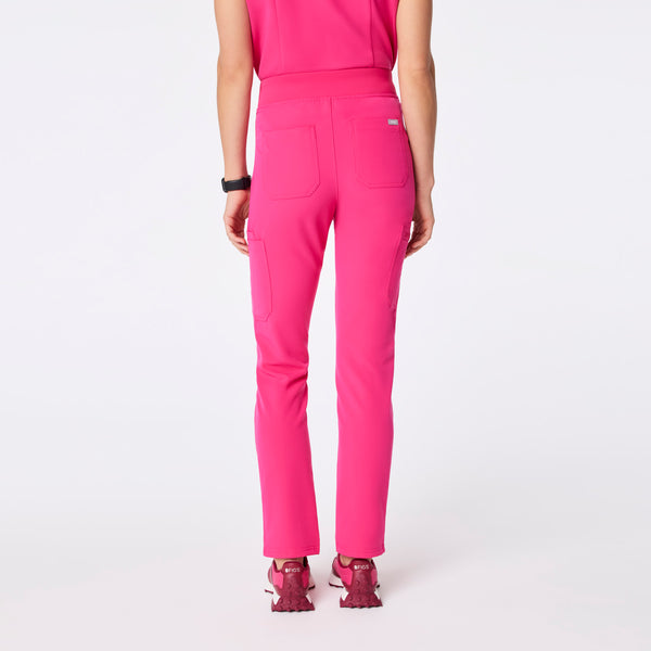 Women's Shocking Pink Yola High-Rise Slim  -  Scrub Pant™