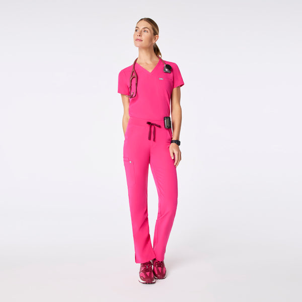 Women's Shocking Pink Kade - Petite Straight-Leg Scrub Pant™