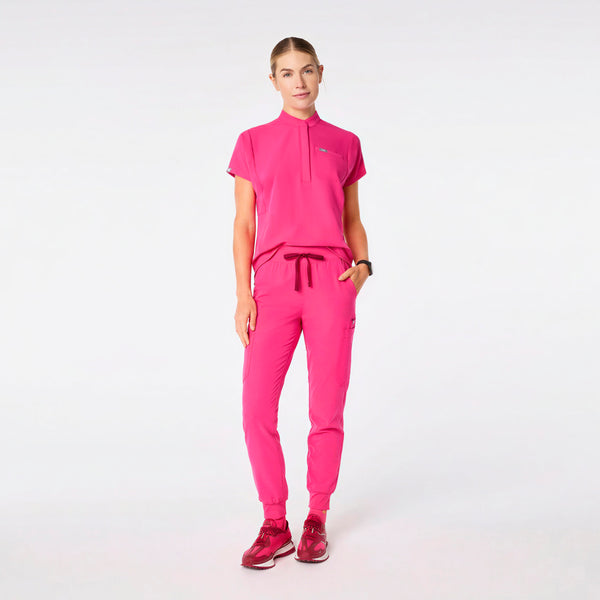 Women's Shocking Pink Montex Relaxed Scrub Top