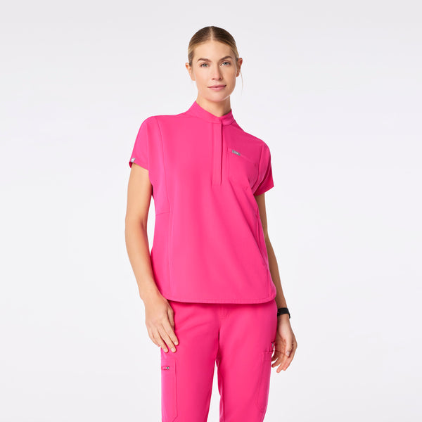 Women's Shocking Pink Montex Relaxed Scrub Top