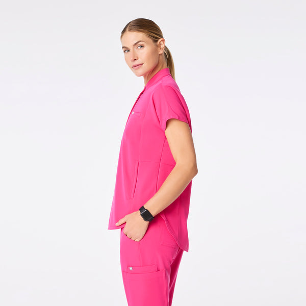 Women's Shocking Pink Montex Relaxed Scrub Top
