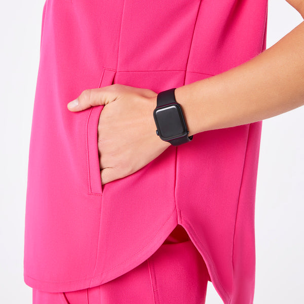 Women's Shocking Pink Montex Relaxed Scrub Top