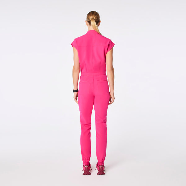 Women's Shocking Pink Rafaela Cargo  -  Tall ScrubJumpsuit™