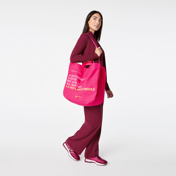 Shocking Pink A Very Large Needle Tote