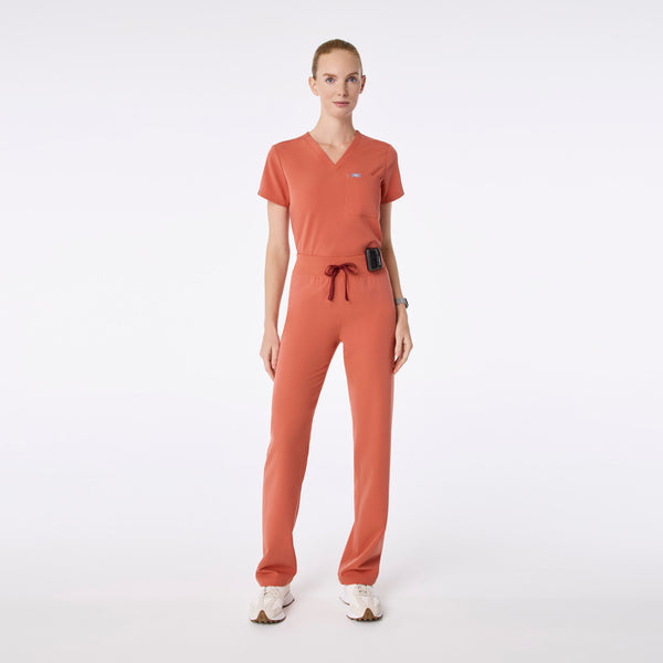 women's Spiced Cider High Waisted Livingston - Petite Basic Scrub Pant™
