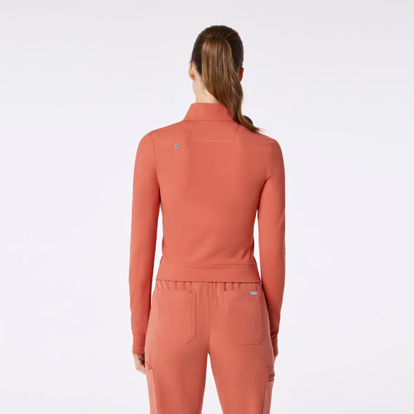 Women's Spiced Cider ContourKnit Cropped Scrub Jacket