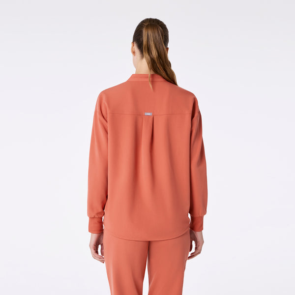 Women's Spiced Cider Rafaela Relaxed Long-Sleeve - Scrub Top
