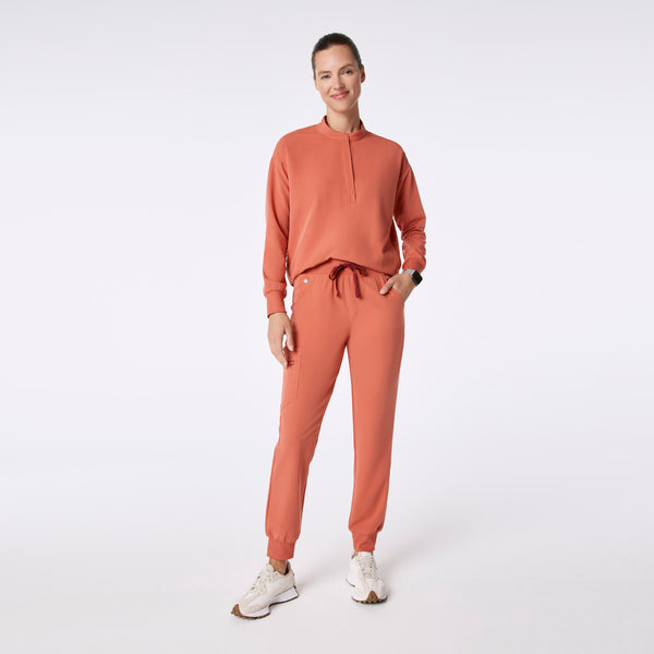 Women's Spiced Cider Rafaela Relaxed Long-Sleeve - Scrub Top