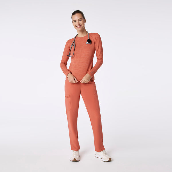 Women's Spiced Cider Space Dye Waffle - Long-Sleeve Underscrub