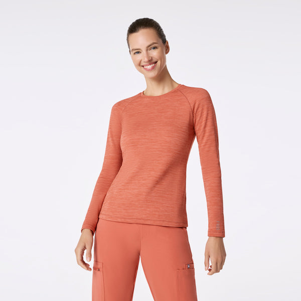Women's Spiced Cider Space Dye Waffle - Long-Sleeve Underscrub