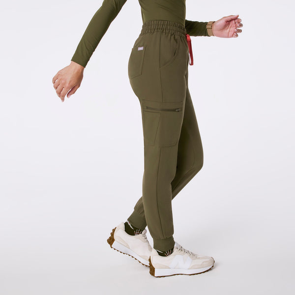 women's Spruce High Waisted Uman Relaxed - Petite Jogger Scrub Pant