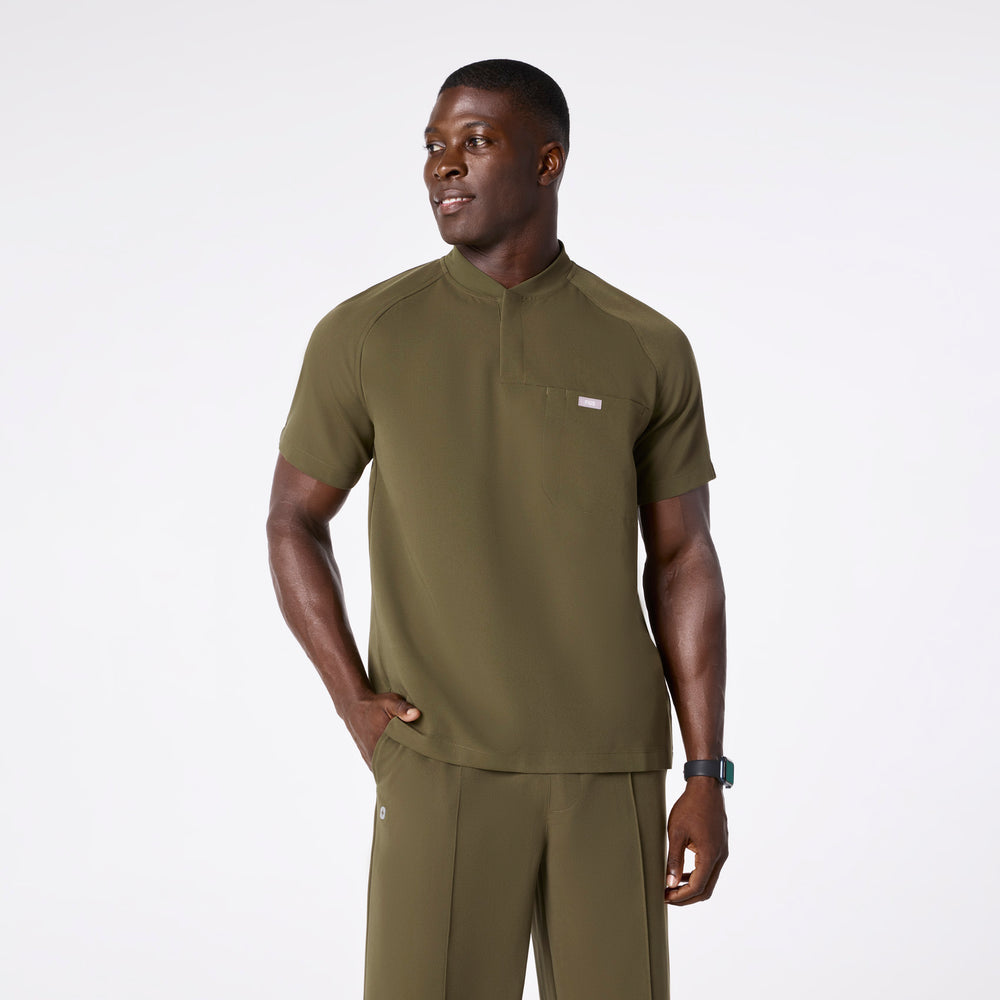 men's Spruce Stratton Henley - Shortsleeve Scrub Top