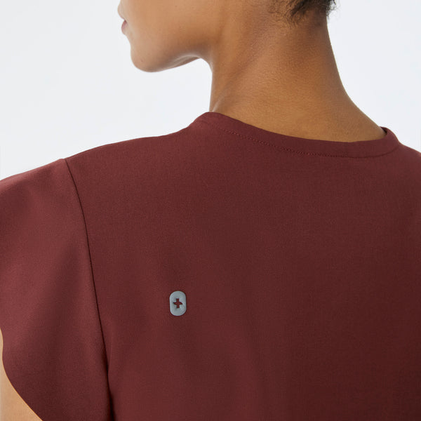 Women's Walnut Eveleigh Slim Peplum - Scrub Top