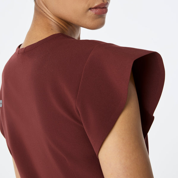 Women's Walnut Eveleigh Slim Peplum - Scrub Top