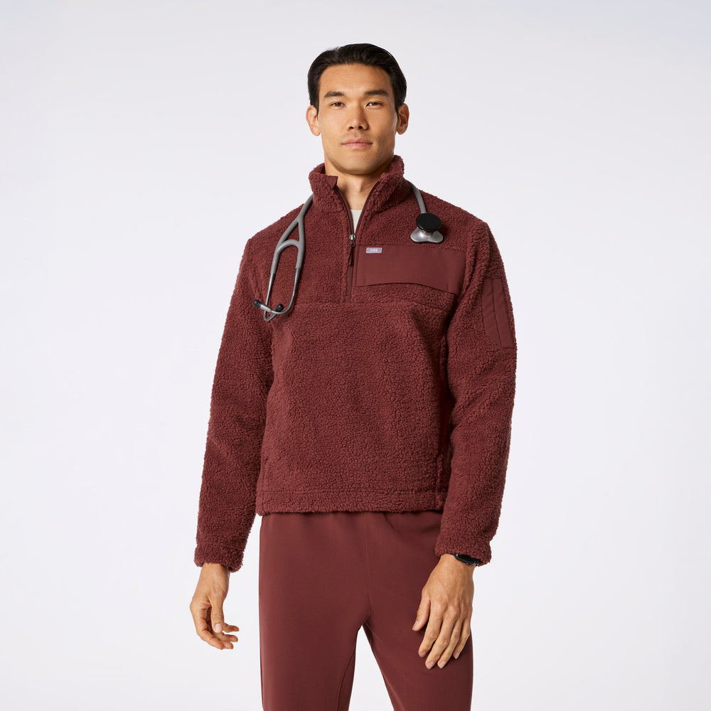Men's Walnut High-Pile - Fleece Pullover