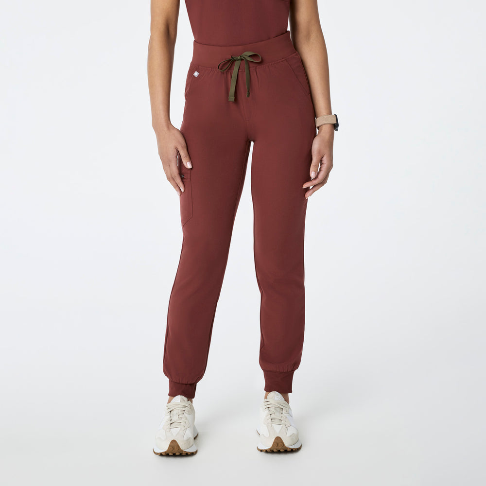 women's Walnut High Waisted Zamora - Petite Jogger Scrub Pant™