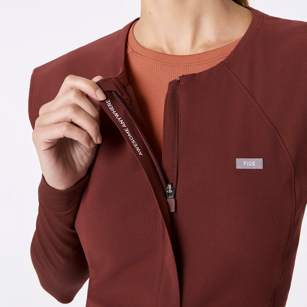 Women's Walnut Layton Crewneck Wide-Leg - ScrubJumpsuit™