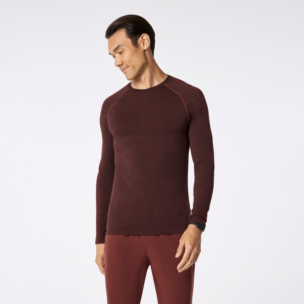 Men's Dark Walnut Makato Seamless - Long-Sleeve Underscrub