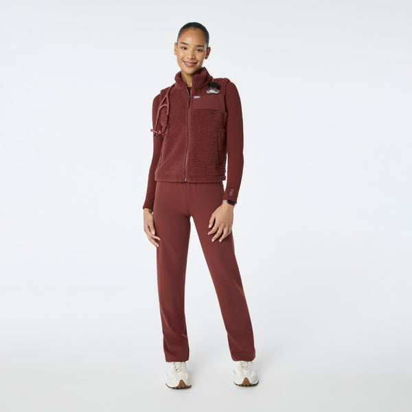 Women's Walnut High-Pile Vest
