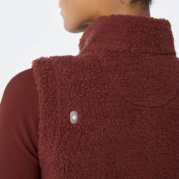 Women's Walnut High-Pile Vest