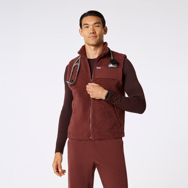 Men's Walnut High-Pile Vest