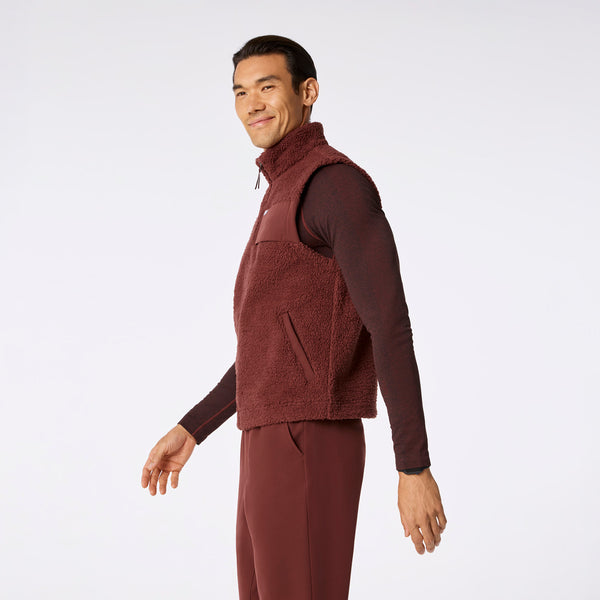 Men's Walnut High-Pile Vest