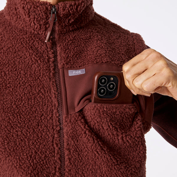 Men's Walnut High-Pile Vest
