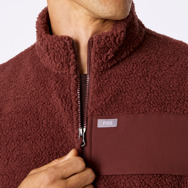 Men's Walnut High-Pile Vest