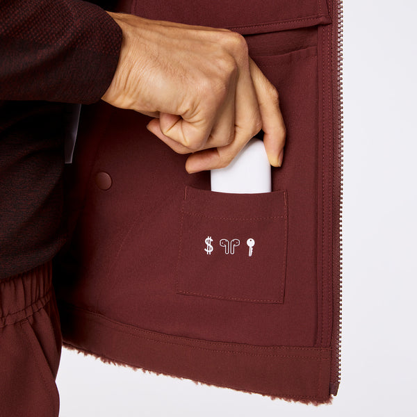 Men's Walnut High-Pile Vest