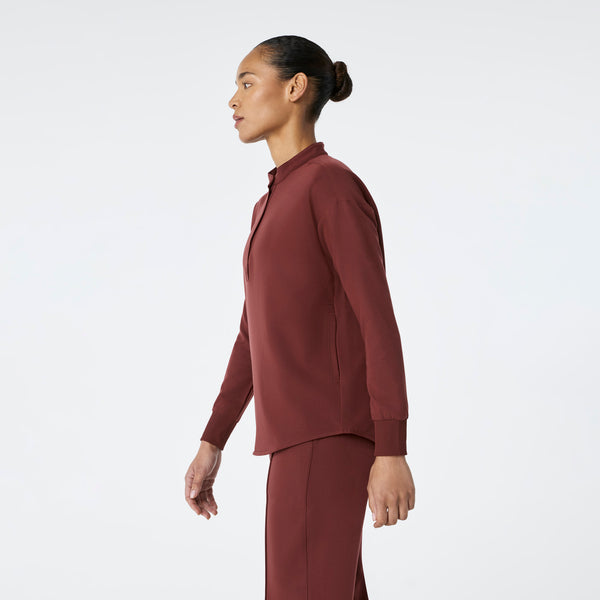 Women's Walnut Rafaela Relaxed Long-Sleeve - Scrub Top