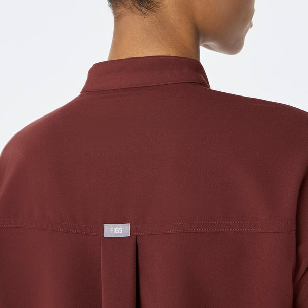 Women's Walnut Rafaela Relaxed Long-Sleeve - Scrub Top
