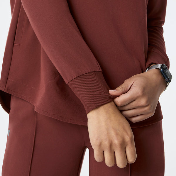 Women's Walnut Rafaela Relaxed Long-Sleeve - Scrub Top