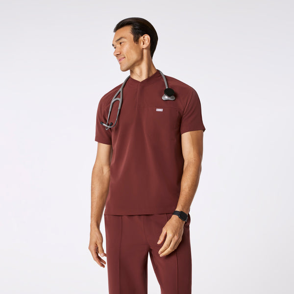 Men's Walnut Stratton Henley - Scrub Top