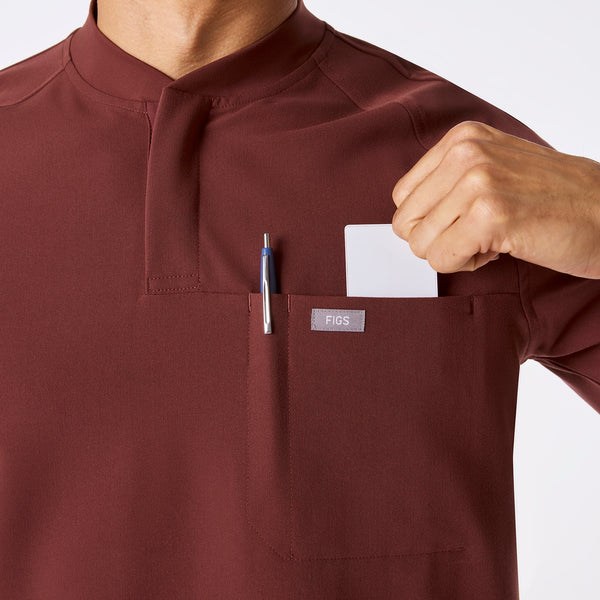 Men's Walnut Stratton Henley - Scrub Top