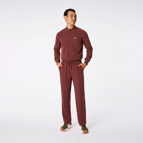 Men's Walnut Stratton Henley - Long-Sleeve Scrub Top