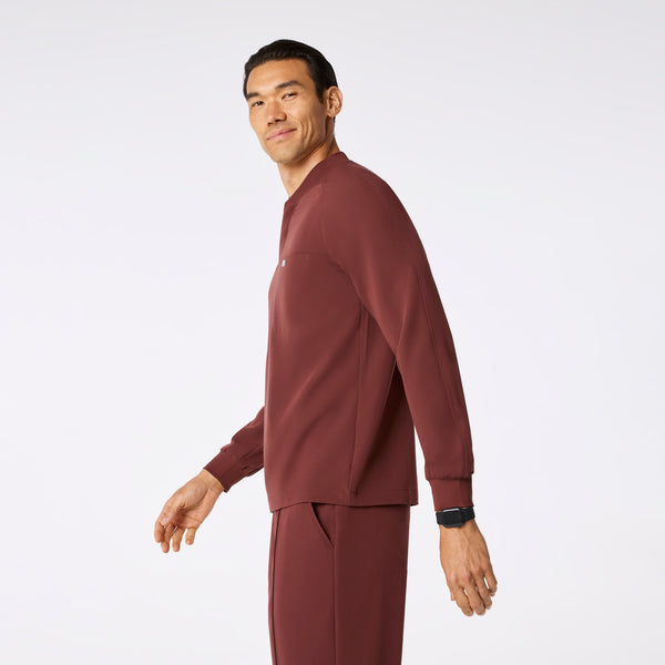 Men's Walnut Stratton Henley - Long-Sleeve Scrub Top
