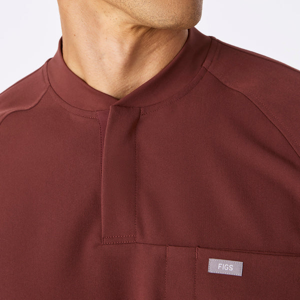 Men's Walnut Stratton Henley - Long-Sleeve Scrub Top