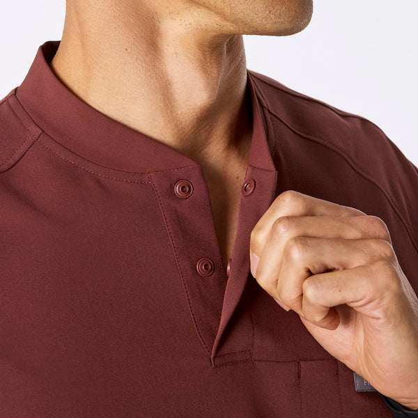 Men's Walnut Stratton Henley - Long-Sleeve Scrub Top