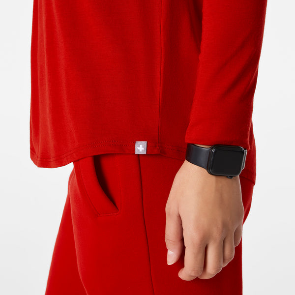 Women's Winning Red All What I Wanted For Christmas Is Automated Charting  - Long-Sleeve Underscrub