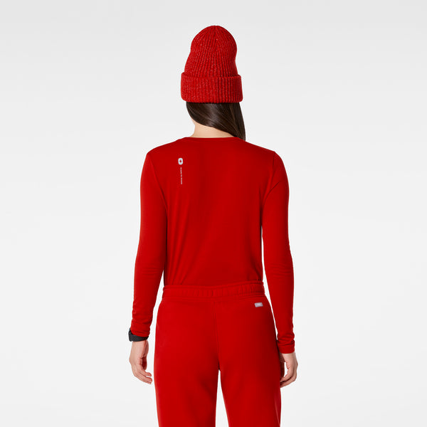 Women's Winning Red All What I Wanted For Christmas Is Automated Charting  - Long-Sleeve Underscrub