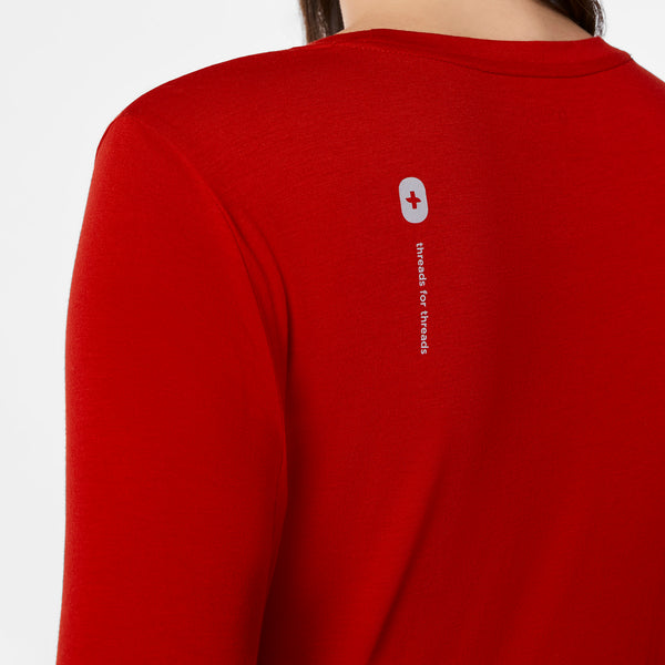Women's Winning Red All What I Wanted For Christmas Is Automated Charting  - Long-Sleeve Underscrub