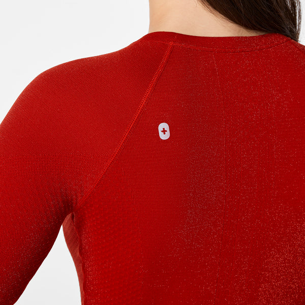 Women's Winning Red Salta Shimmer Seamless - Long-Sleeve Underscrub