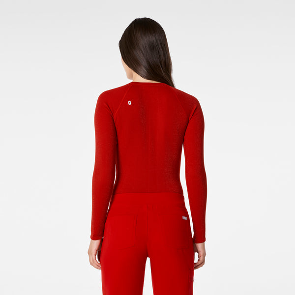 Women's Winning Red Salta Shimmer Seamless - Long-Sleeve Underscrub